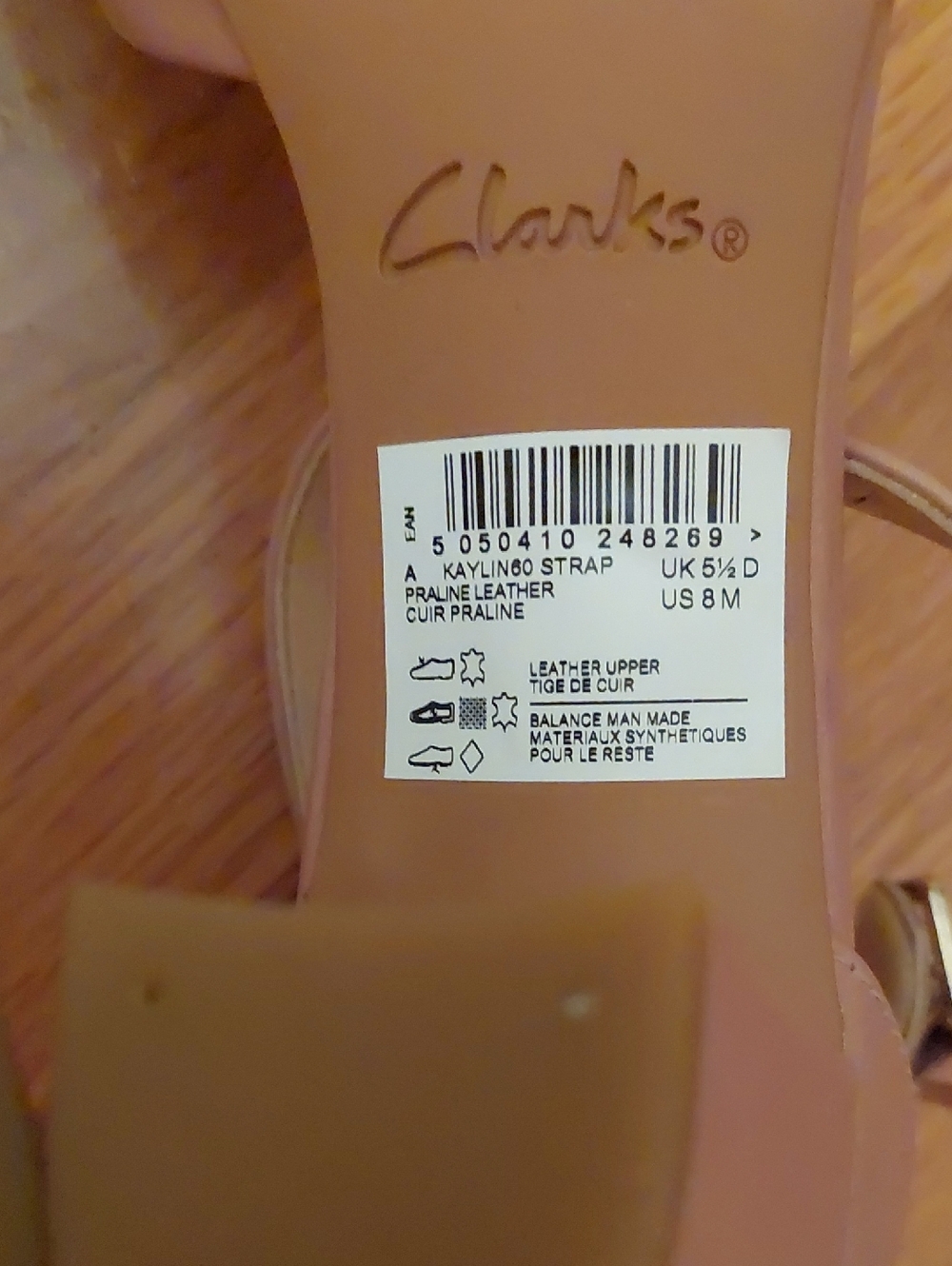 Clarks Kaylin Block Heel Ankle Strap d'Orsay Pumps 8 - Picture 7 of 7